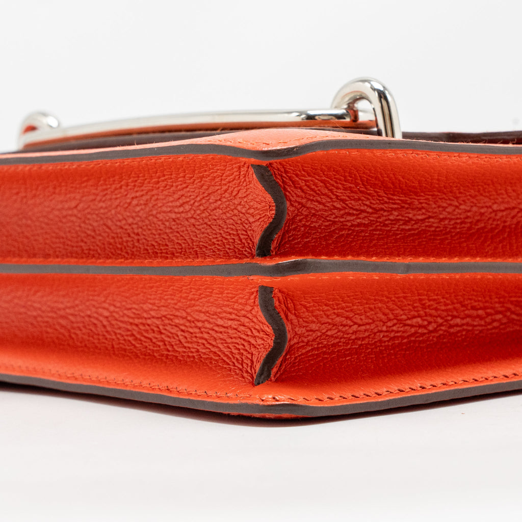 HERMES MINI ROULIS EVERCOLOR BICOLOR CAPUCINE/TERRE BATTUE SHW