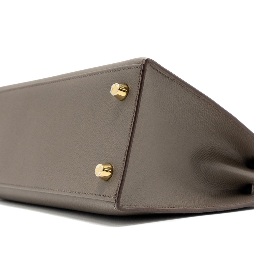 HERMES KELLY 25 EPSOM 8F GRIS ETAIN GHW