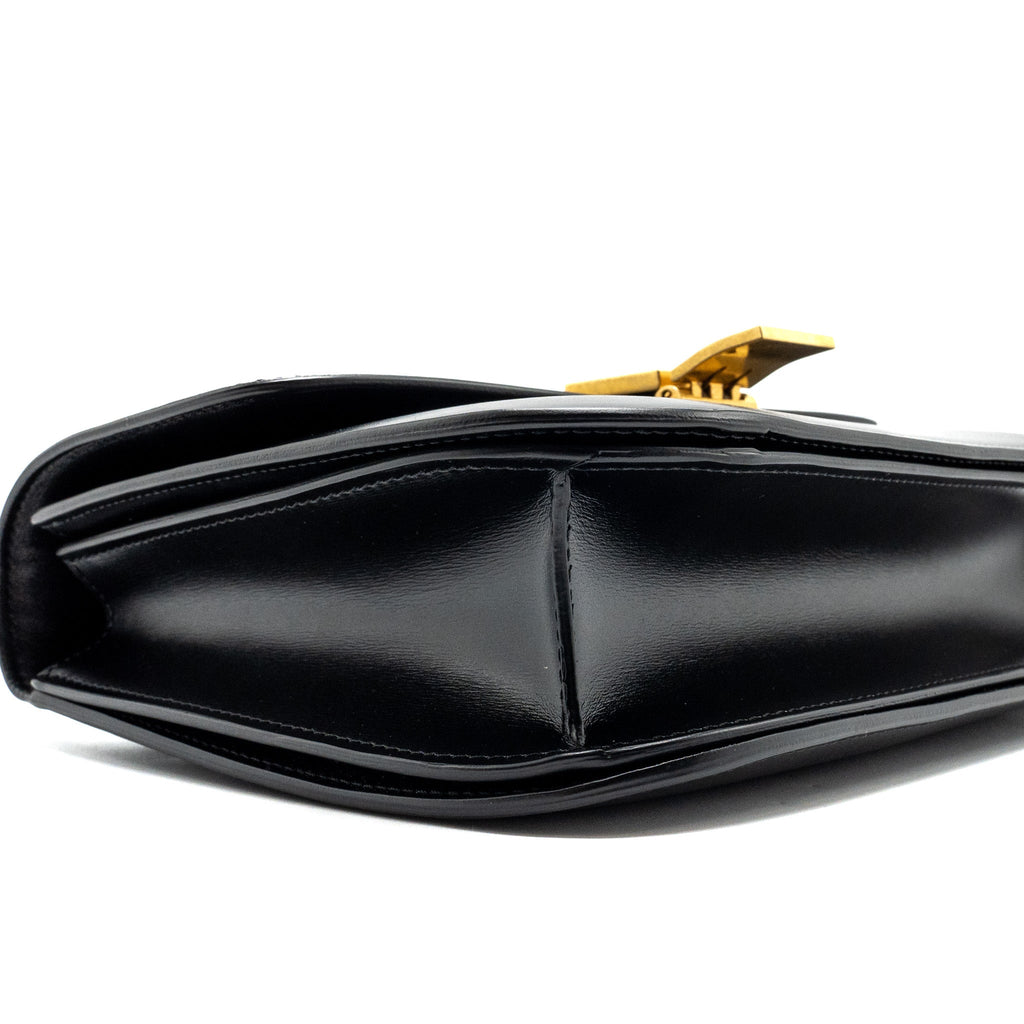 CELINE MEDIUM CLASSIC BOX BAG CALFSKIN BLACK GHW