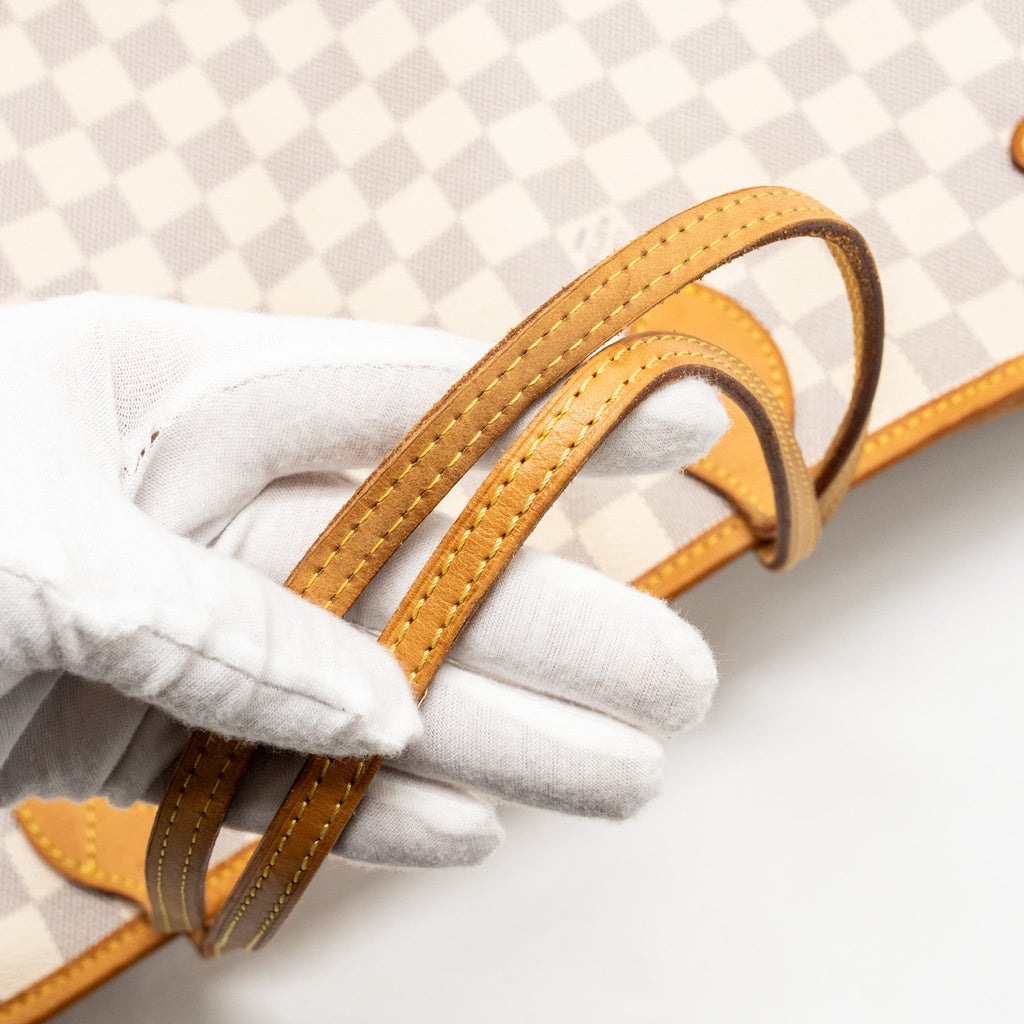 LOUIS VUITTON NEVERFULL GM DAMIER AZUR CANVAS GHW