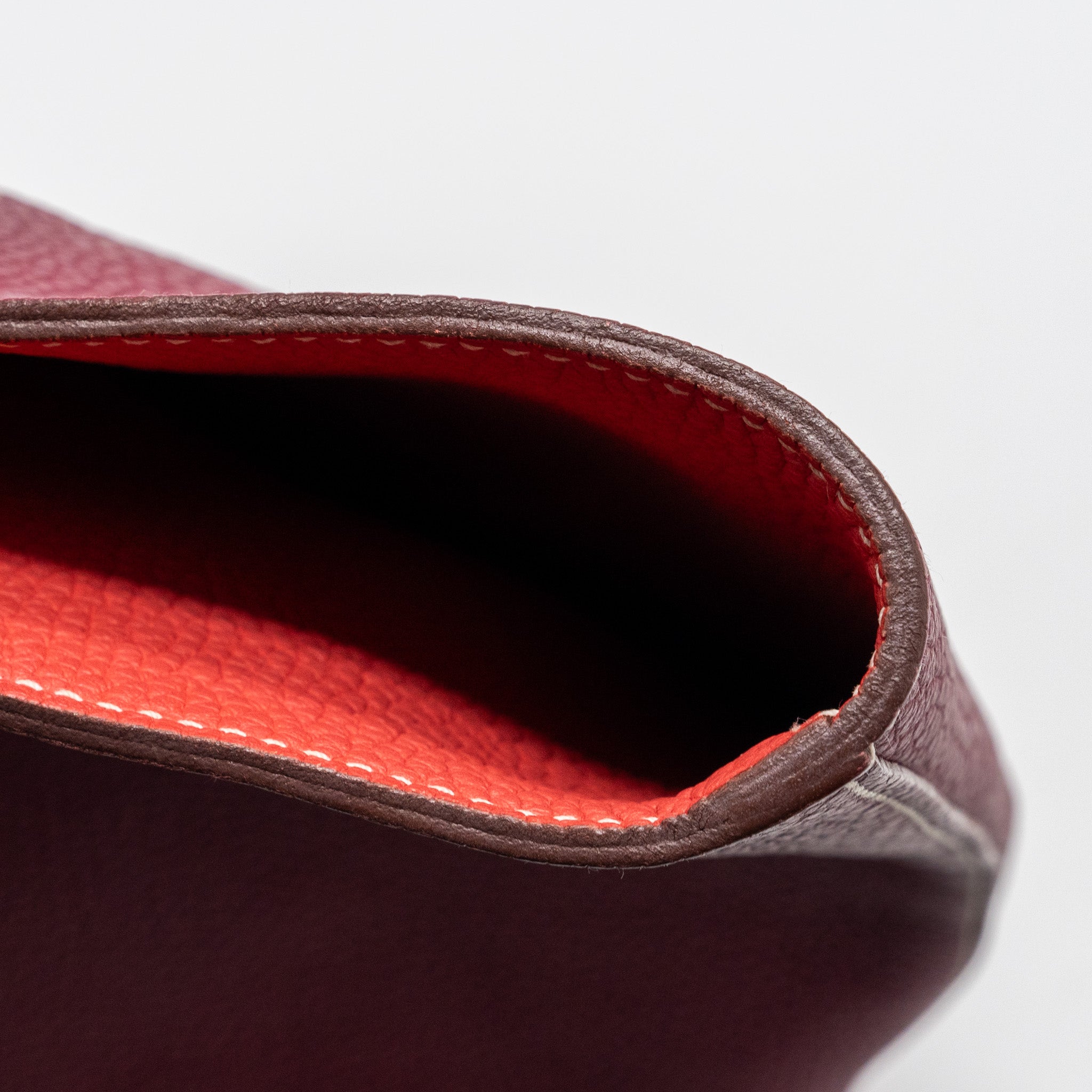 HERMES DOUBLE SENS BAG CLEMENCE DARK RED/ MULTICOLOUR