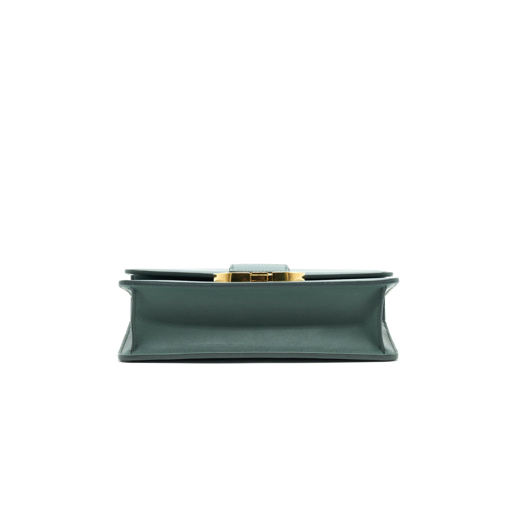 DIOR 30 MONTAIGNE MEDIUM FLAP BAG GREEN WITH GHW