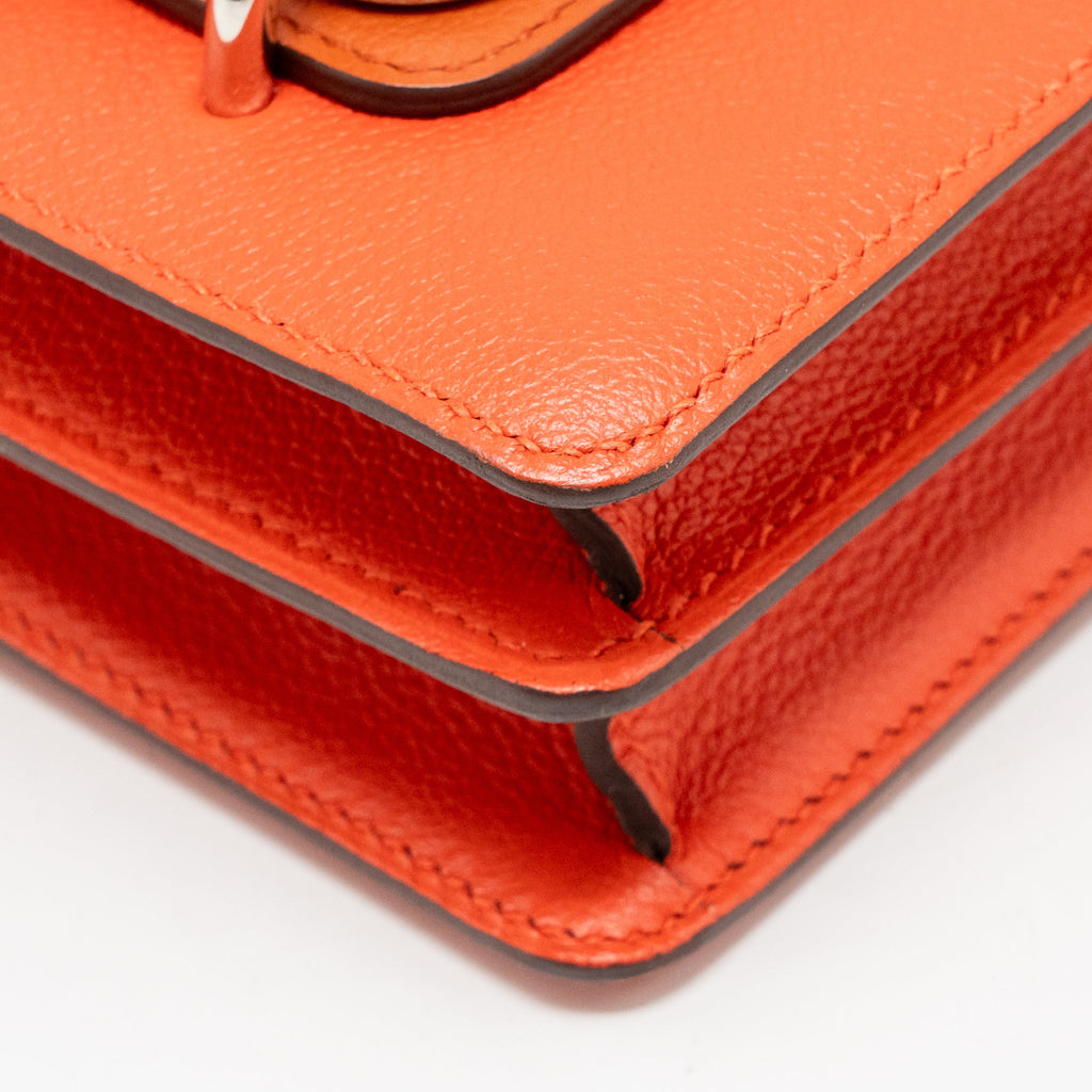 HERMES MINI ROULIS EVERCOLOR BICOLOR CAPUCINE/TERRE BATTUE SHW
