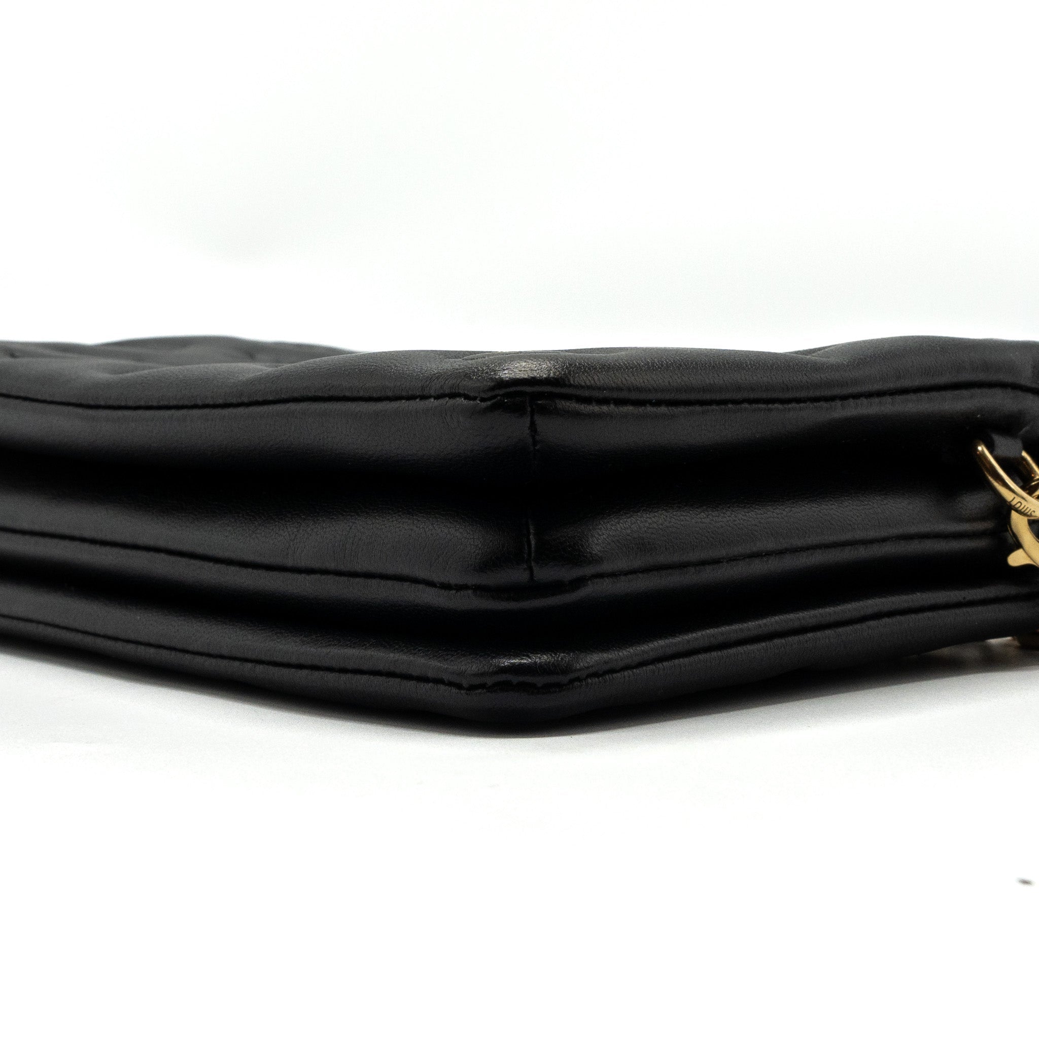 LOUIS VUITTON POCHETTE COUSSIN LAMBSKIN BLACK GHW