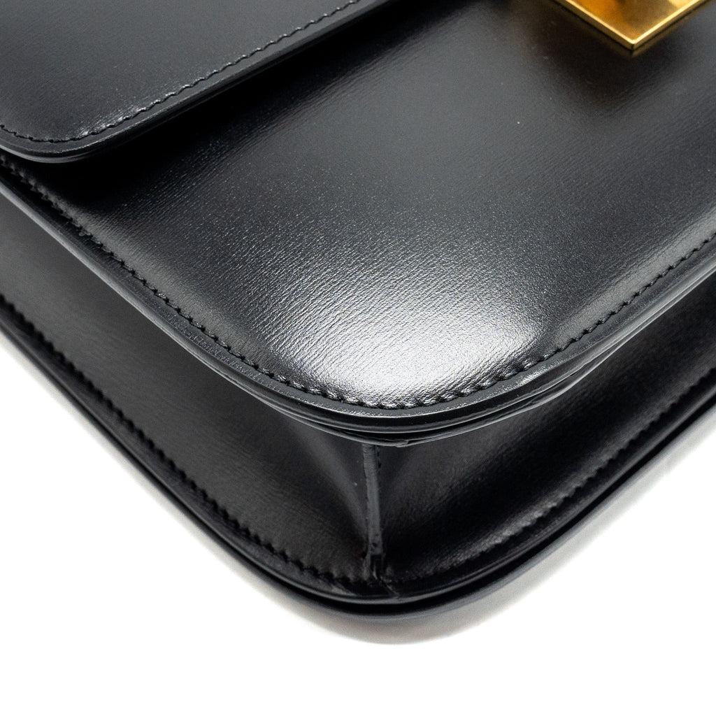 CELINE MEDIUM CLASSIC BOX BAG CALFSKIN BLACK GHW