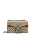 GUCCI DIONYSUS SHOULDER BAG RED/GG SUPREME CANVAS SHW