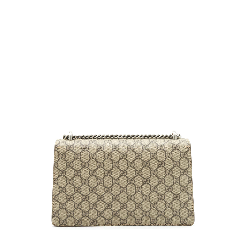 GUCCI DIONYSUS SHOULDER BAG RED/GG SUPREME CANVAS SHW