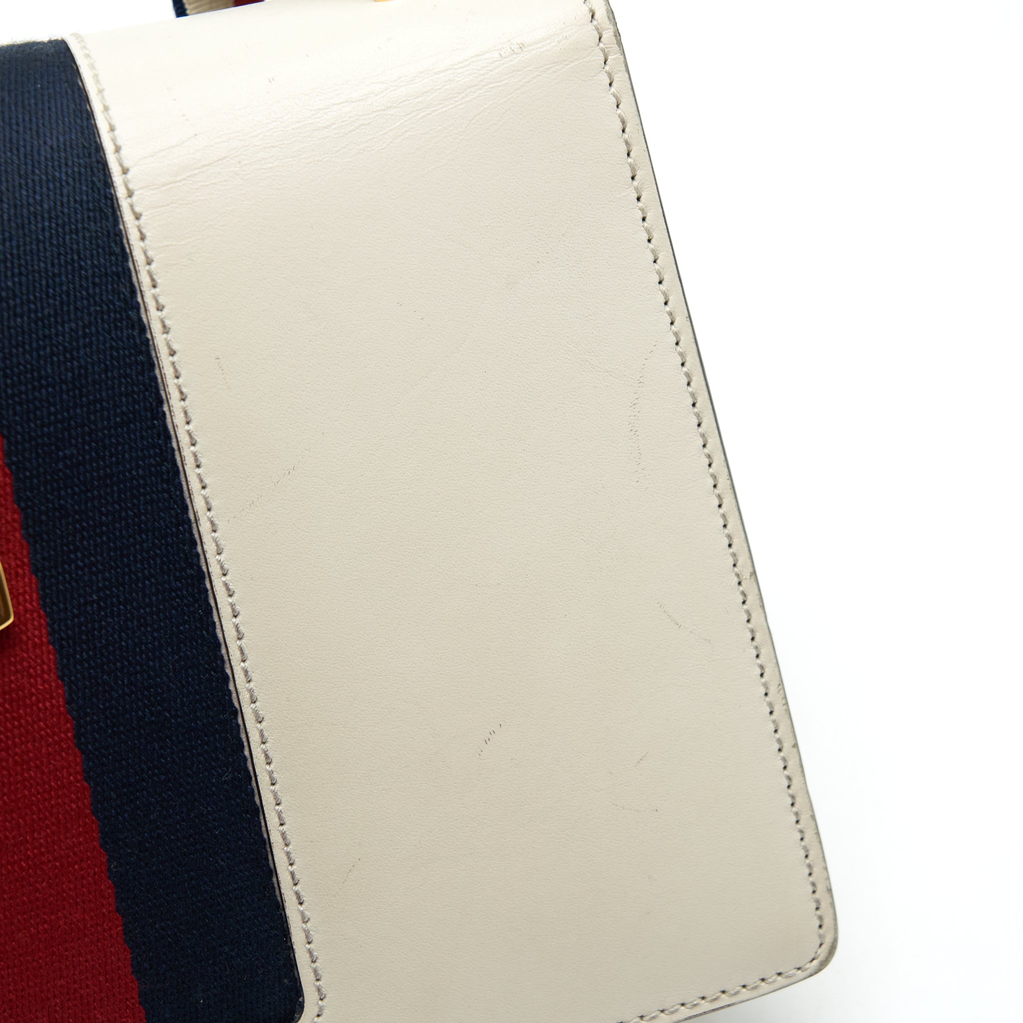 GUCCI SMALL SYLVIE BAG WHITE GHW