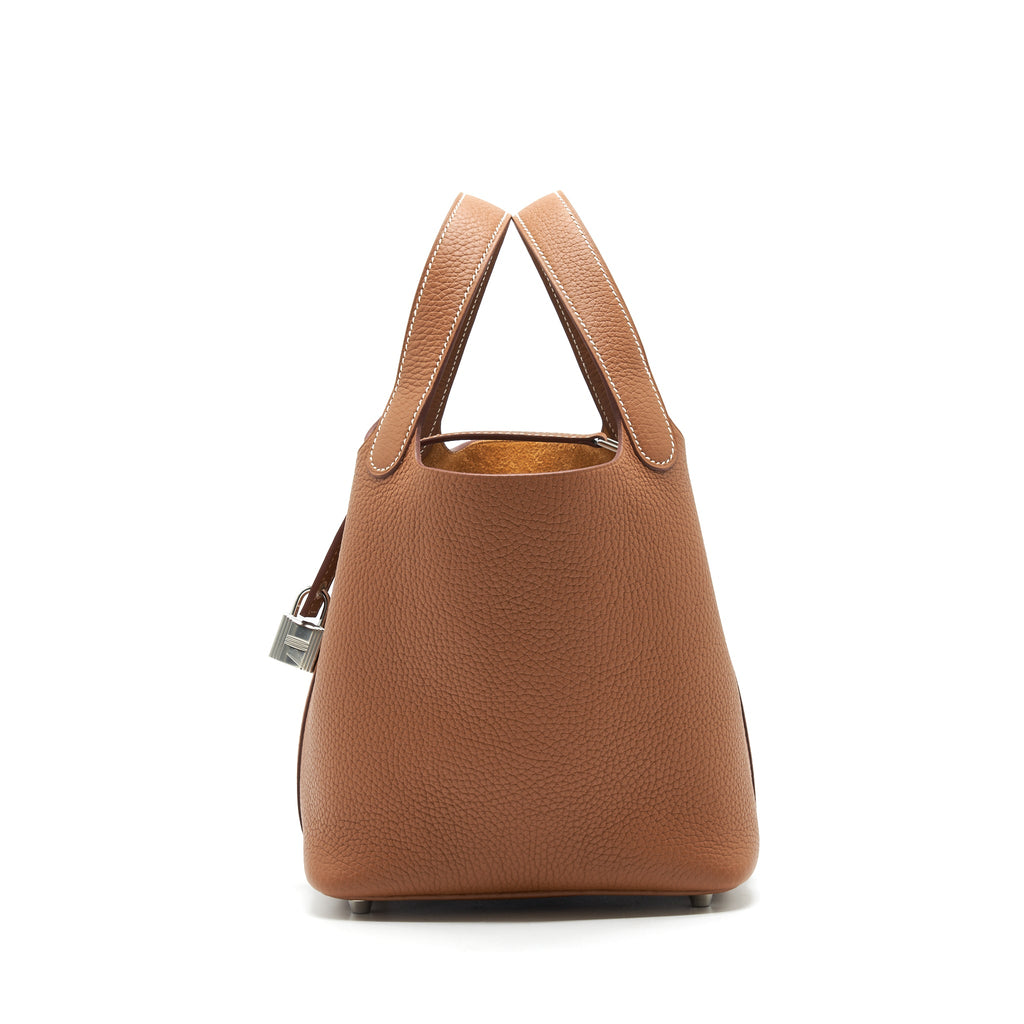 HERMES PICOTIN 18 LOCK BAG GOLD WITH SHW