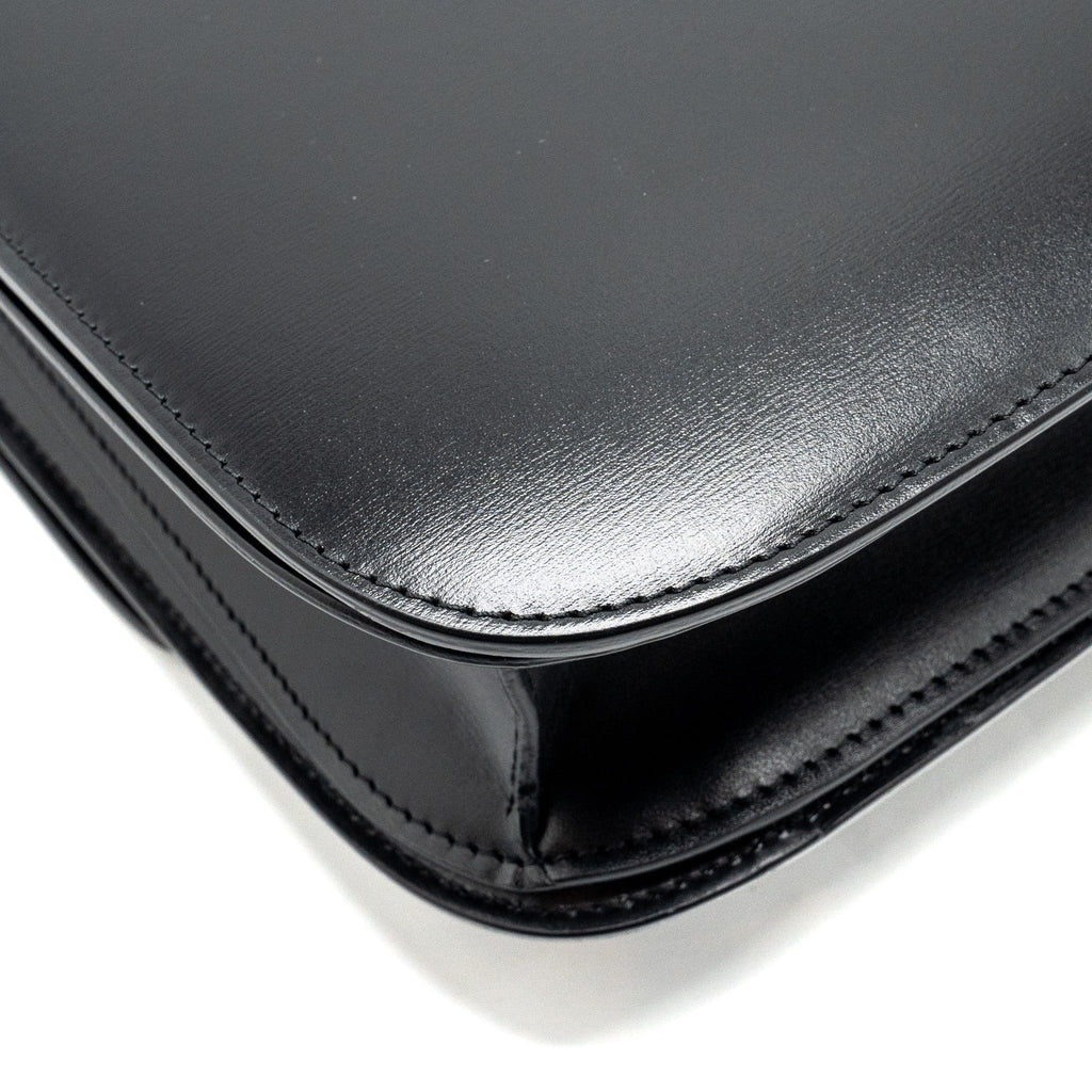 CELINE MEDIUM CLASSIC BOX BAG CALFSKIN BLACK GHW