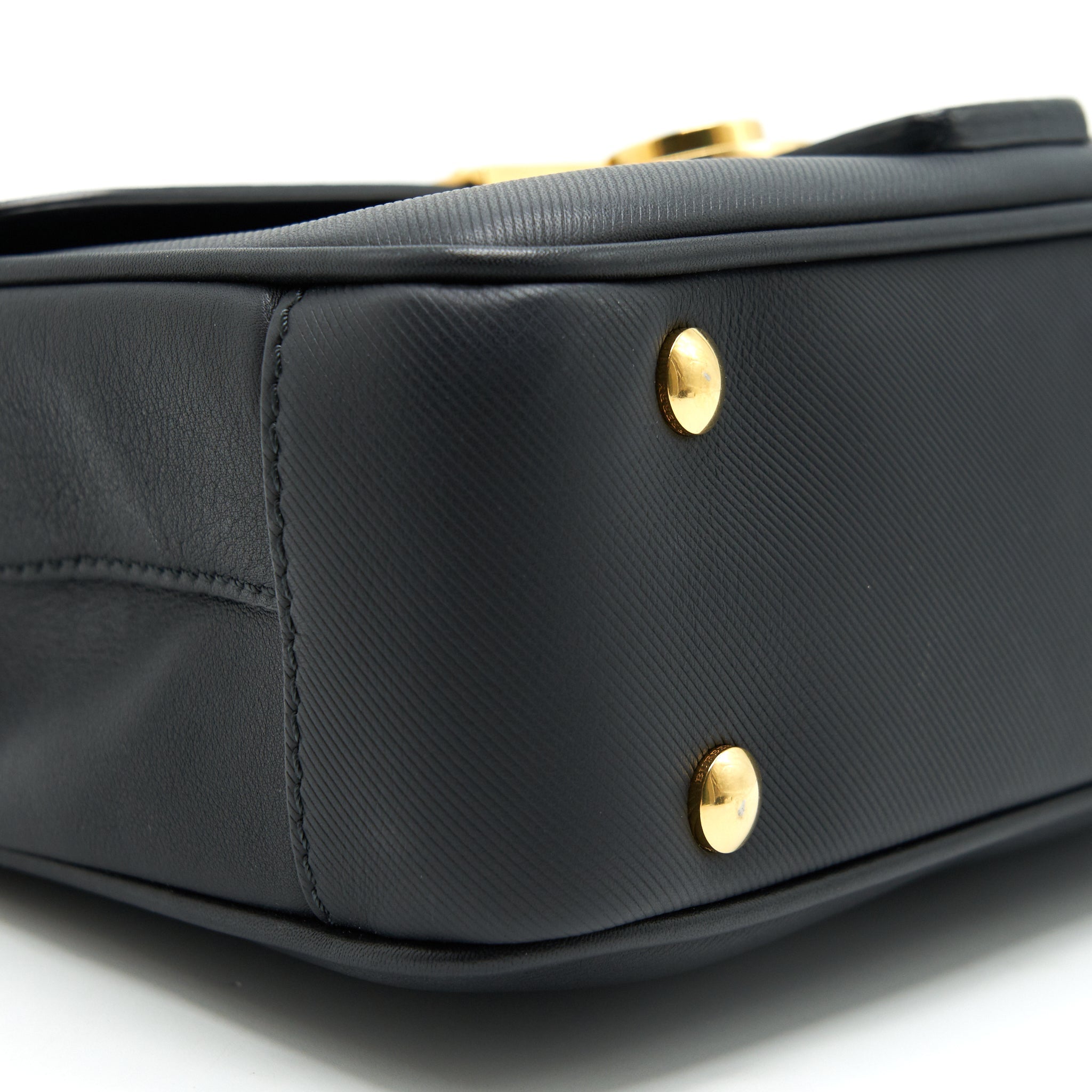 BURBERRY SMALL DK88 TOP HANDLE BAG BLACK