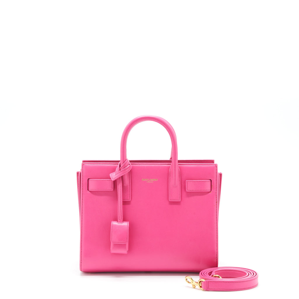 SAINT LAURENT/YSL NANO SAC DE JOUR NANO CALFSKIN PINK GHW