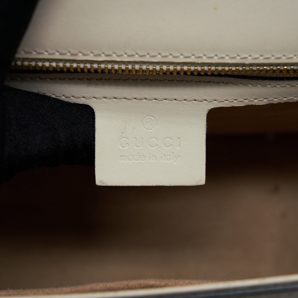 GUCCI SMALL SYLVIE BAG WHITE GHW