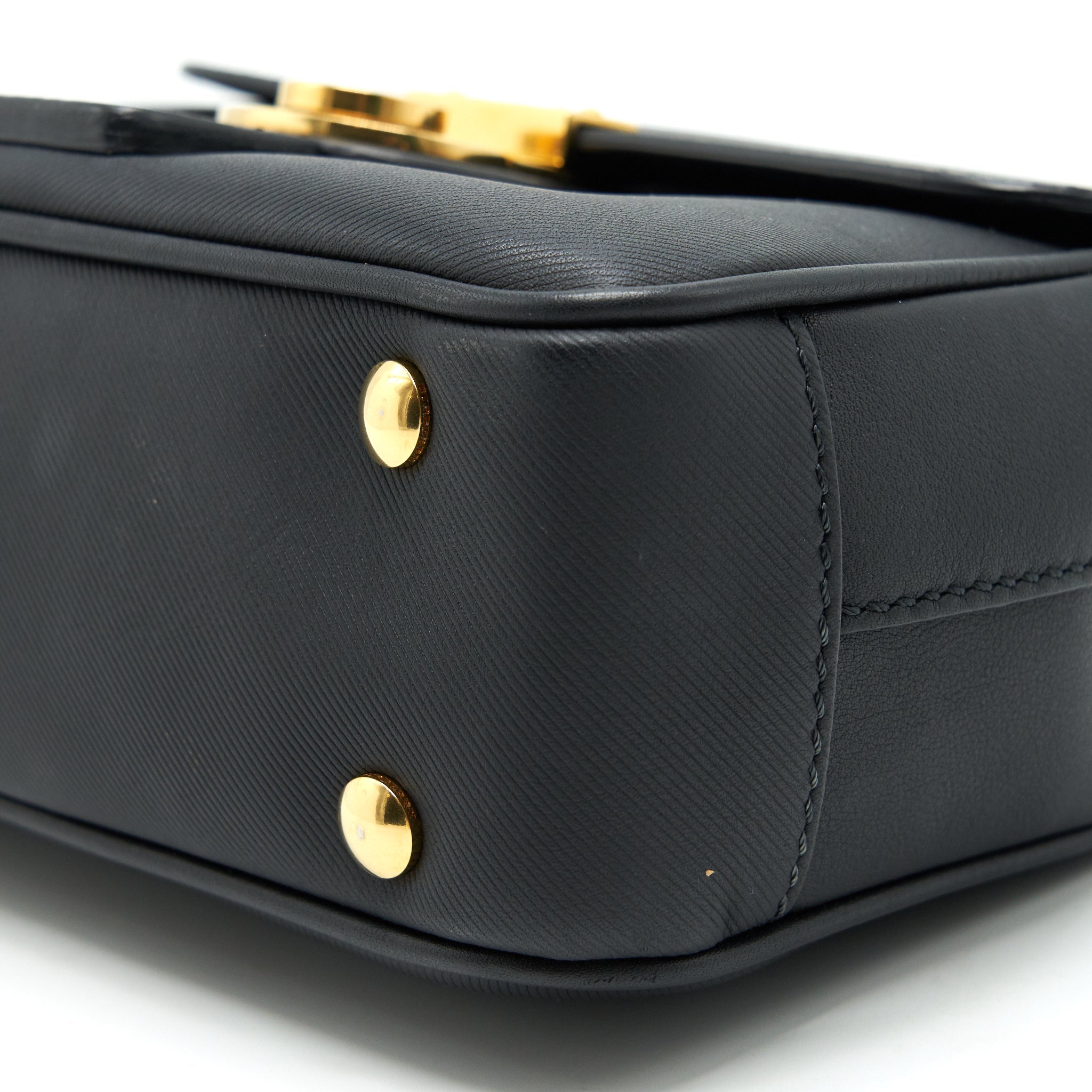 BURBERRY SMALL DK88 TOP HANDLE BAG BLACK
