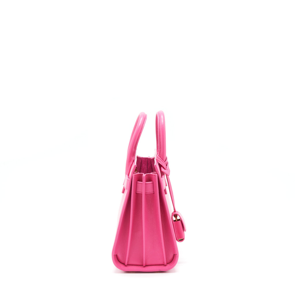 SAINT LAURENT/YSL NANO SAC DE JOUR NANO CALFSKIN PINK GHW