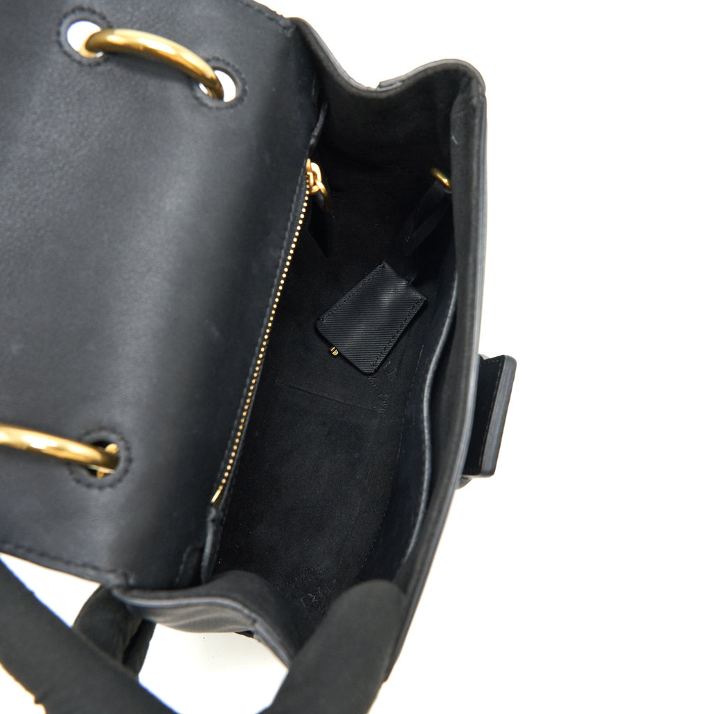 BURBERRY SMALL DK88 TOP HANDLE BAG BLACK