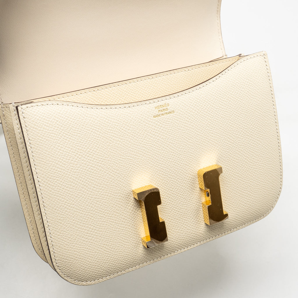 HERMES MINI CONSTANCE EPSOM NATA GHW