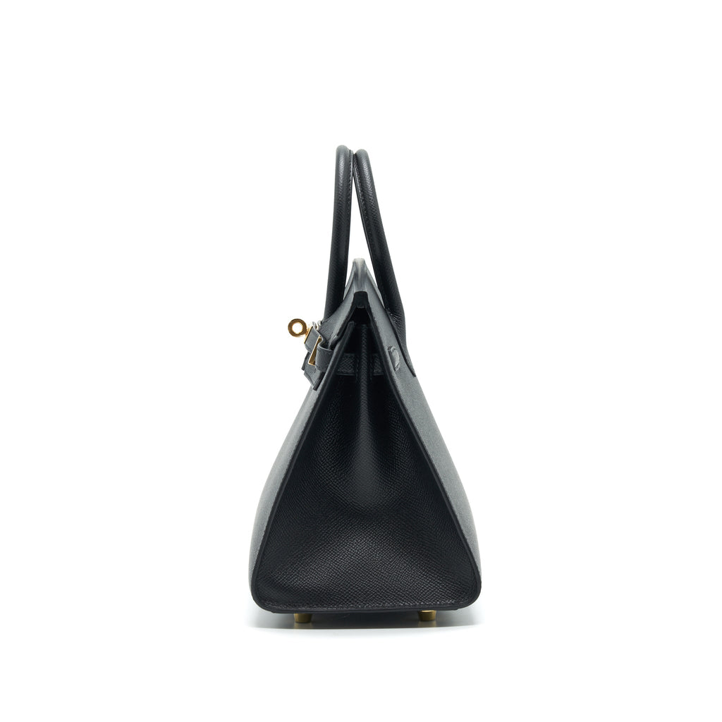 HERMES BIRKIN 25 SELLIER BLACK GHW