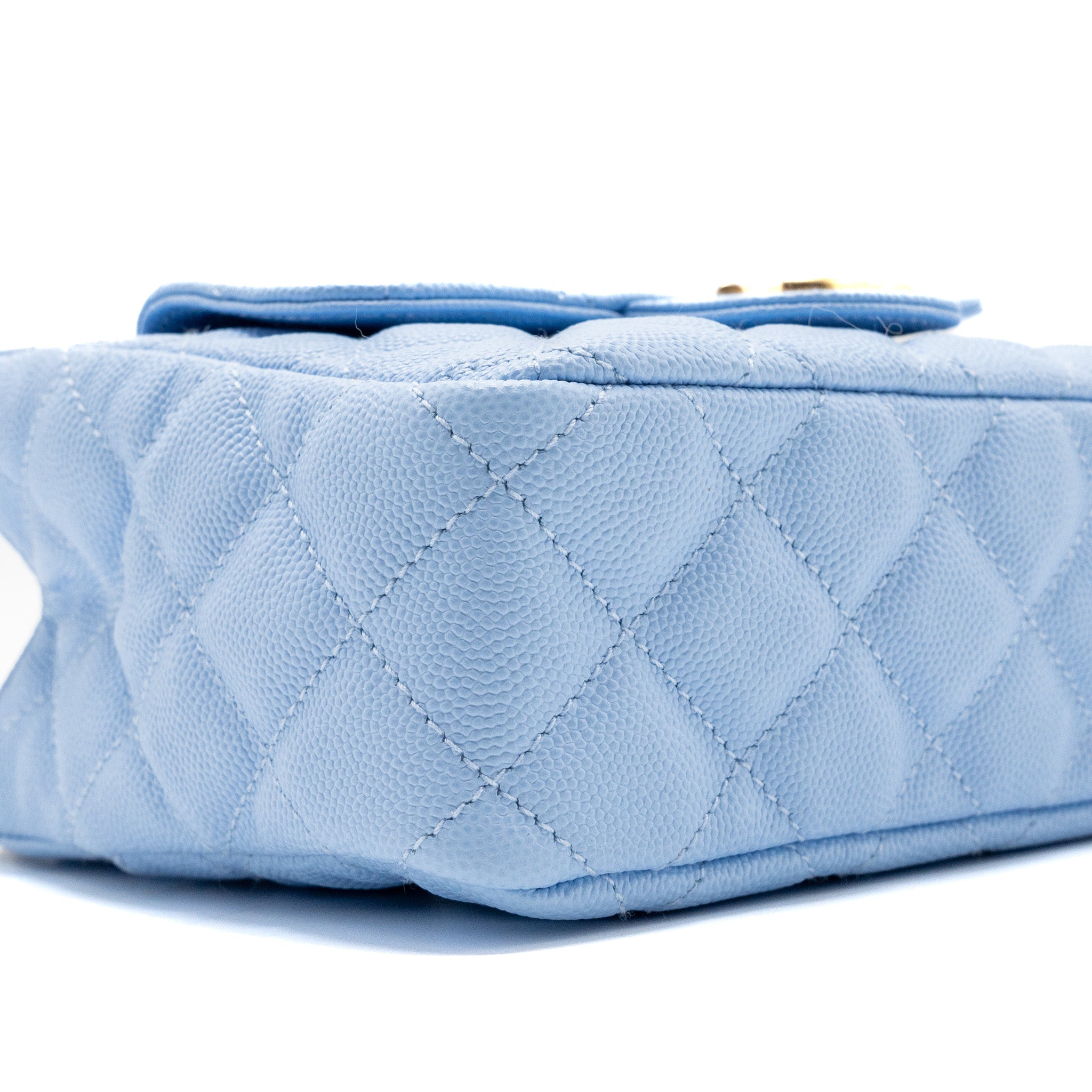 CHANEL 23C SMALL HOBO BAG CAVIAR LIGHT BLUE GHW(MICROCHIP)