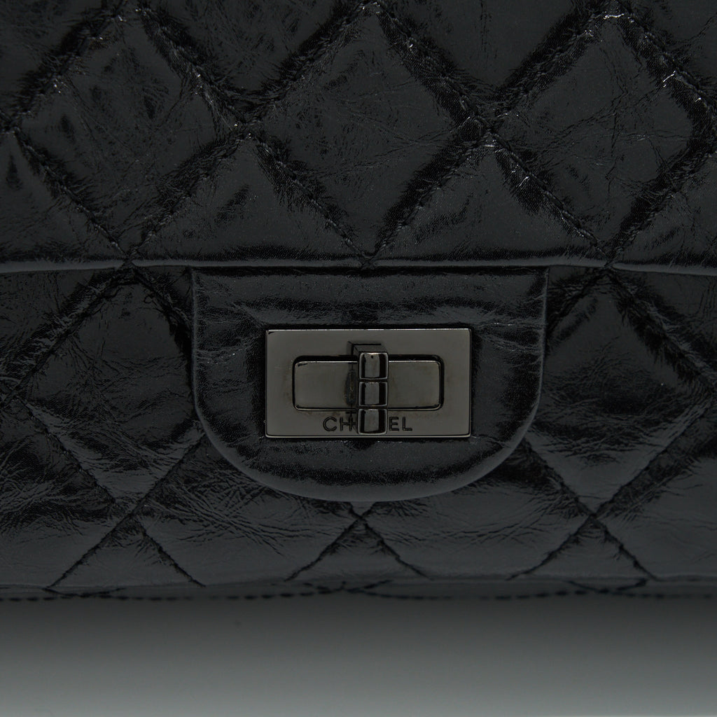 CHANEL 2.55 226 REISSUE AGED CALFSKIN SO BLACK