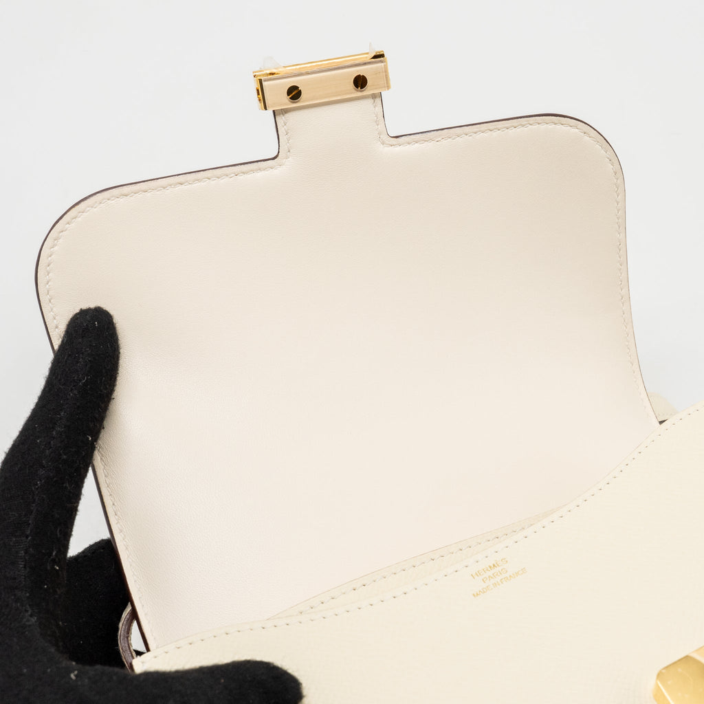 HERMES MINI CONSTANCE EPSOM NATA GHW