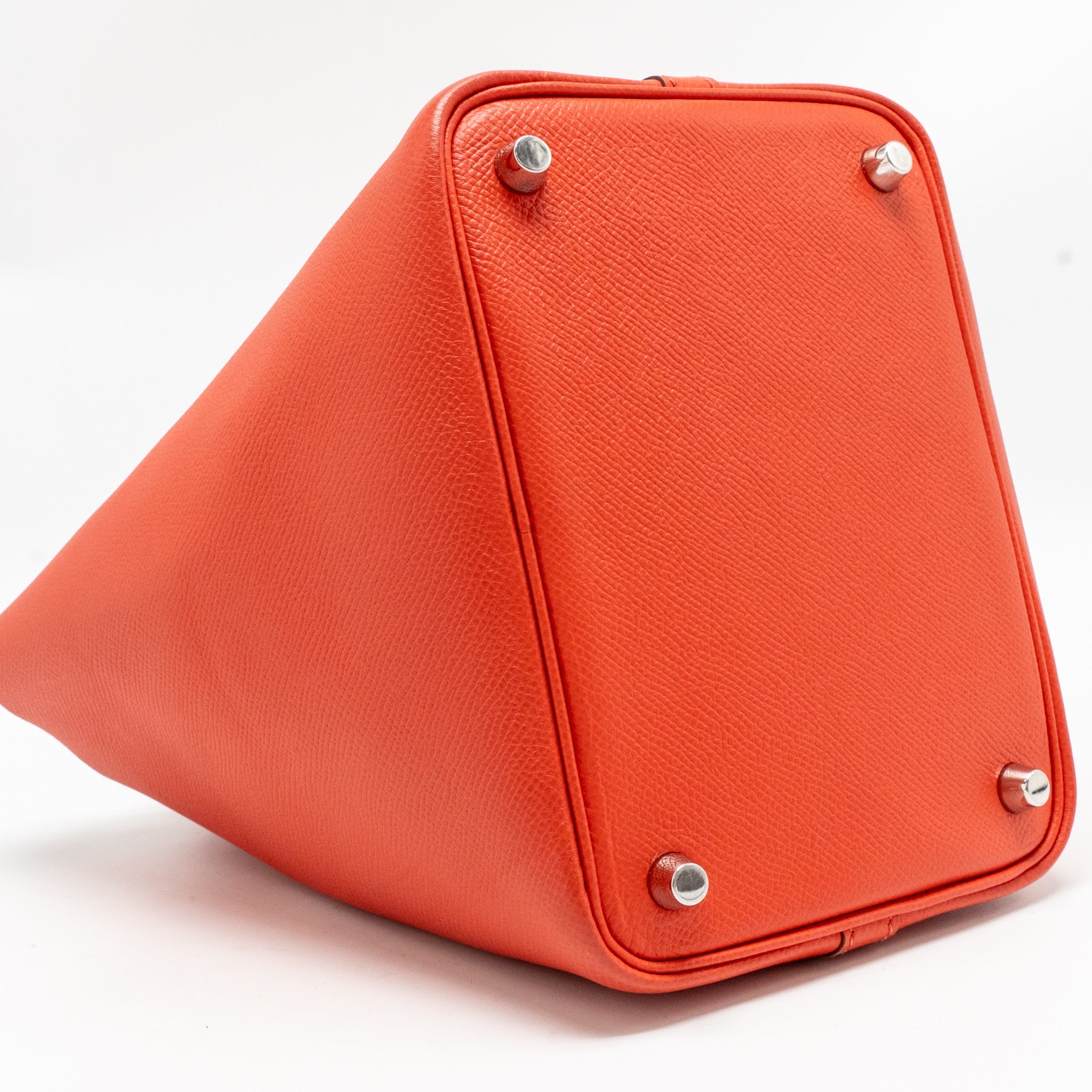 HERMES PICOTIN 18 LOCK BAG EPSOM RED WITH MULTICOLOUR HANDLE SHW