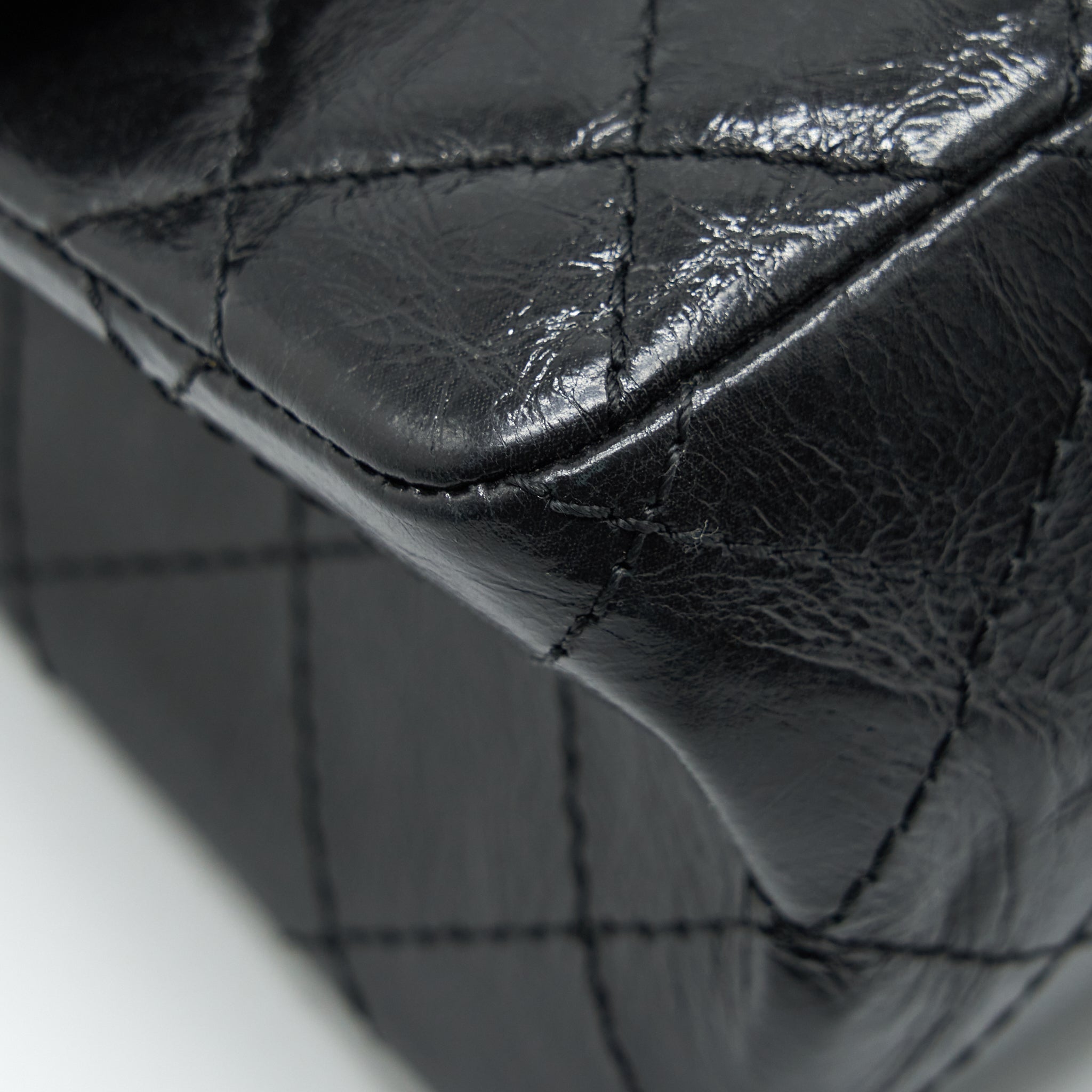 CHANEL 2.55 226 REISSUE AGED CALFSKIN SO BLACK