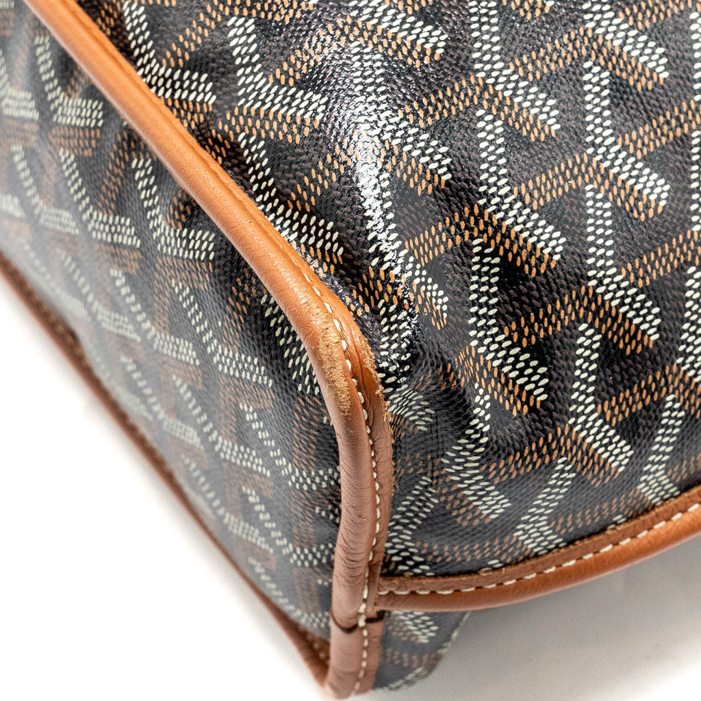 GOYARD MINI ANJOUR TOTE BAG GOYARDLINE CANVAS BROWN SHW