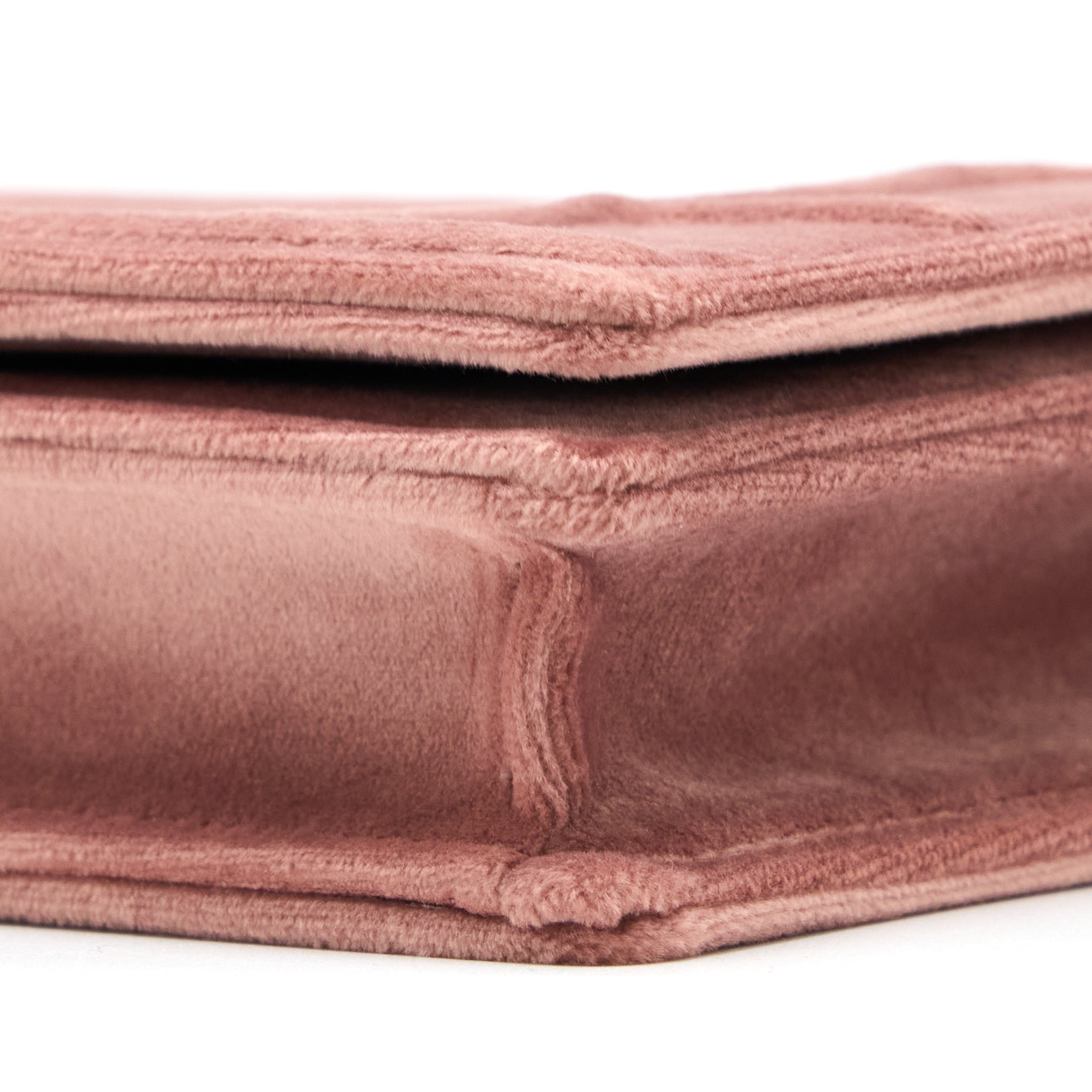 DIOR DIORMA WALLET ON CHAIN VELVET PINK GHW