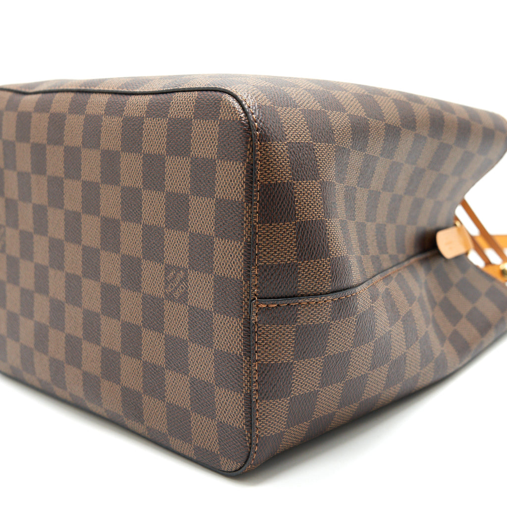 LOUIS VUITTON NEO NOE IN DAMIER EBENE/YELLOW