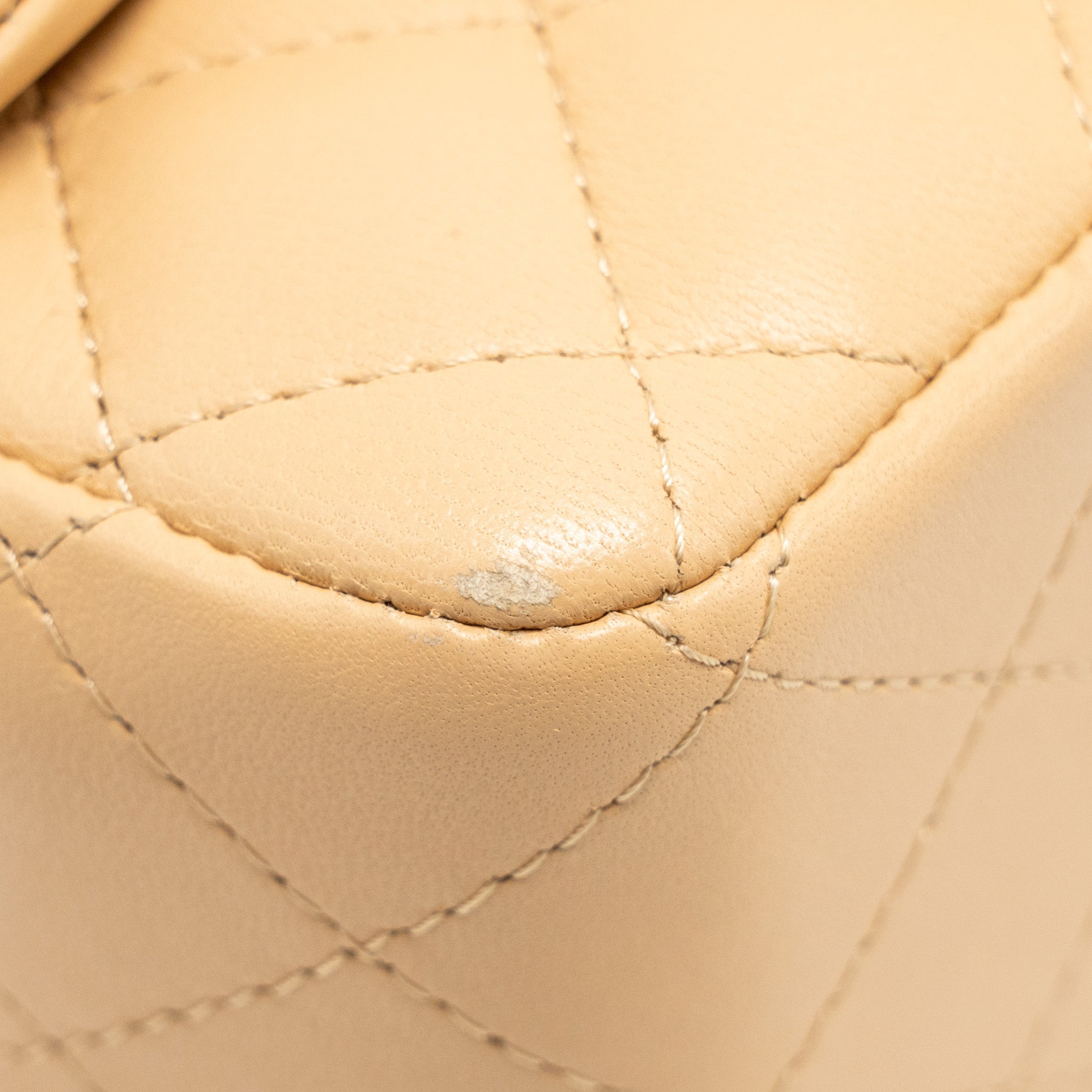 CHANEL MINI SQUARE FLAP BAG LAMBSKIN BEIGE LGHW (MICROCHIP)