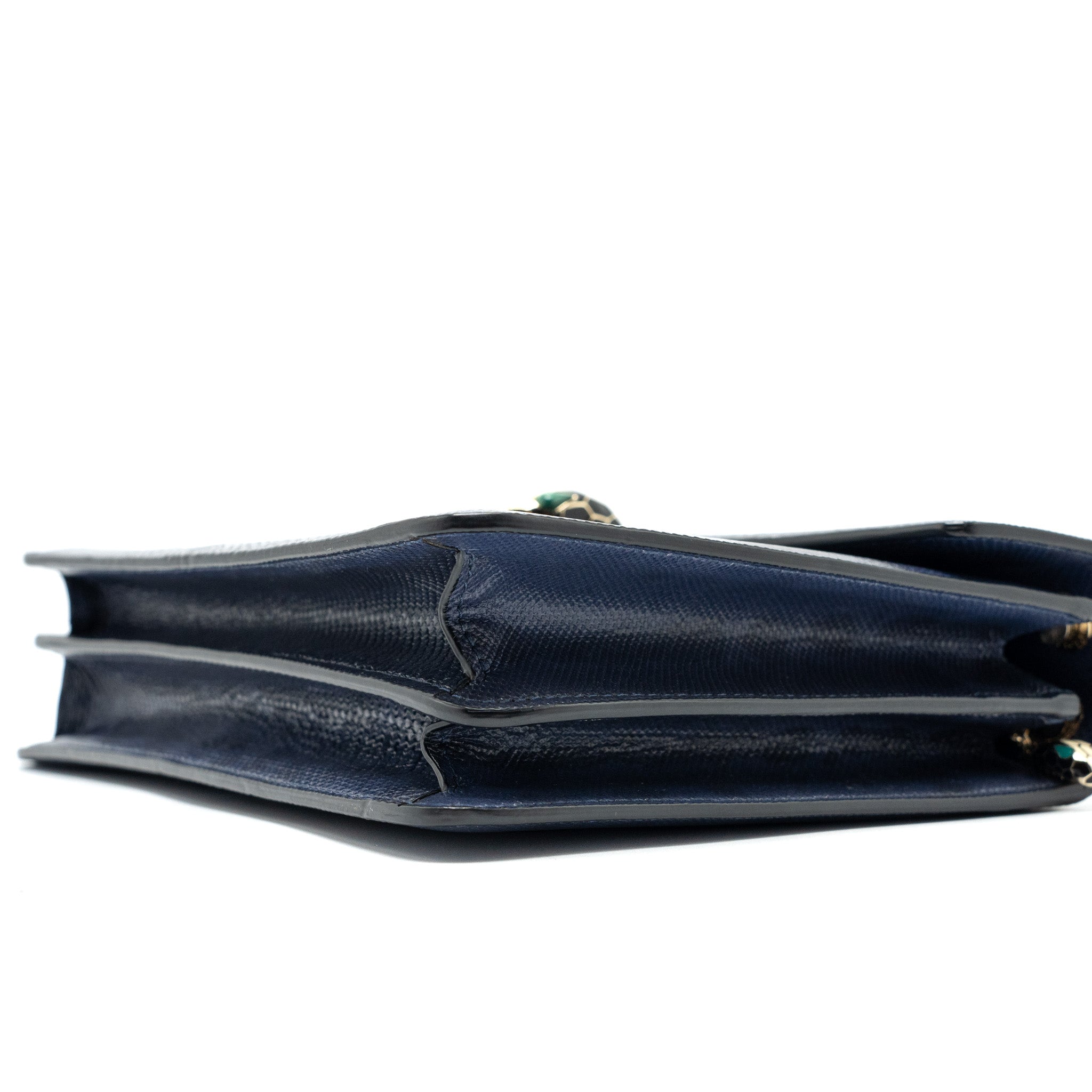 BVLGARI SERPENTI SHOULDER BAG KARUNG SKIN DARK PURPLE LGHW