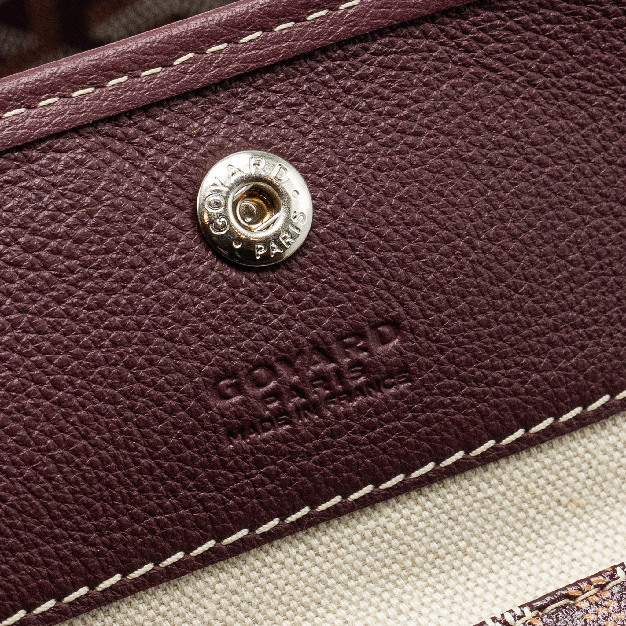 GOYARD SAINT LOUIS GM TOTE BAG GOYARDINE CANVAS/CALFSKIN BURGUNDY SHW