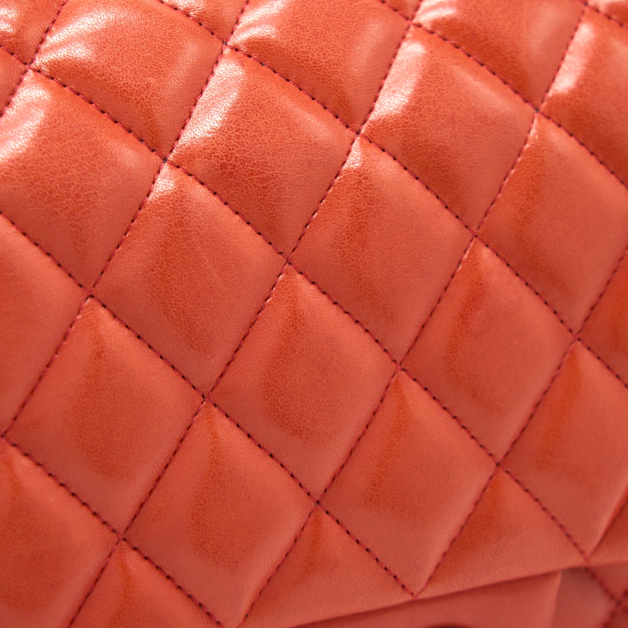 CHANEL JUMBO CLASSIC DOUBLE FLAP BAG LAMBSKIN CORAL SHW