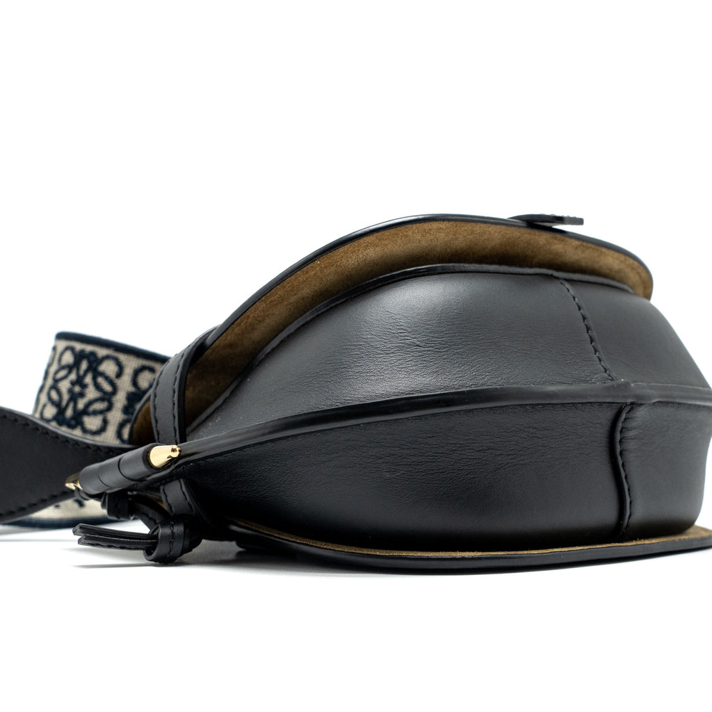 LOEWE MINI GATE DUAL BAG CALFSKIN BLACK GHW