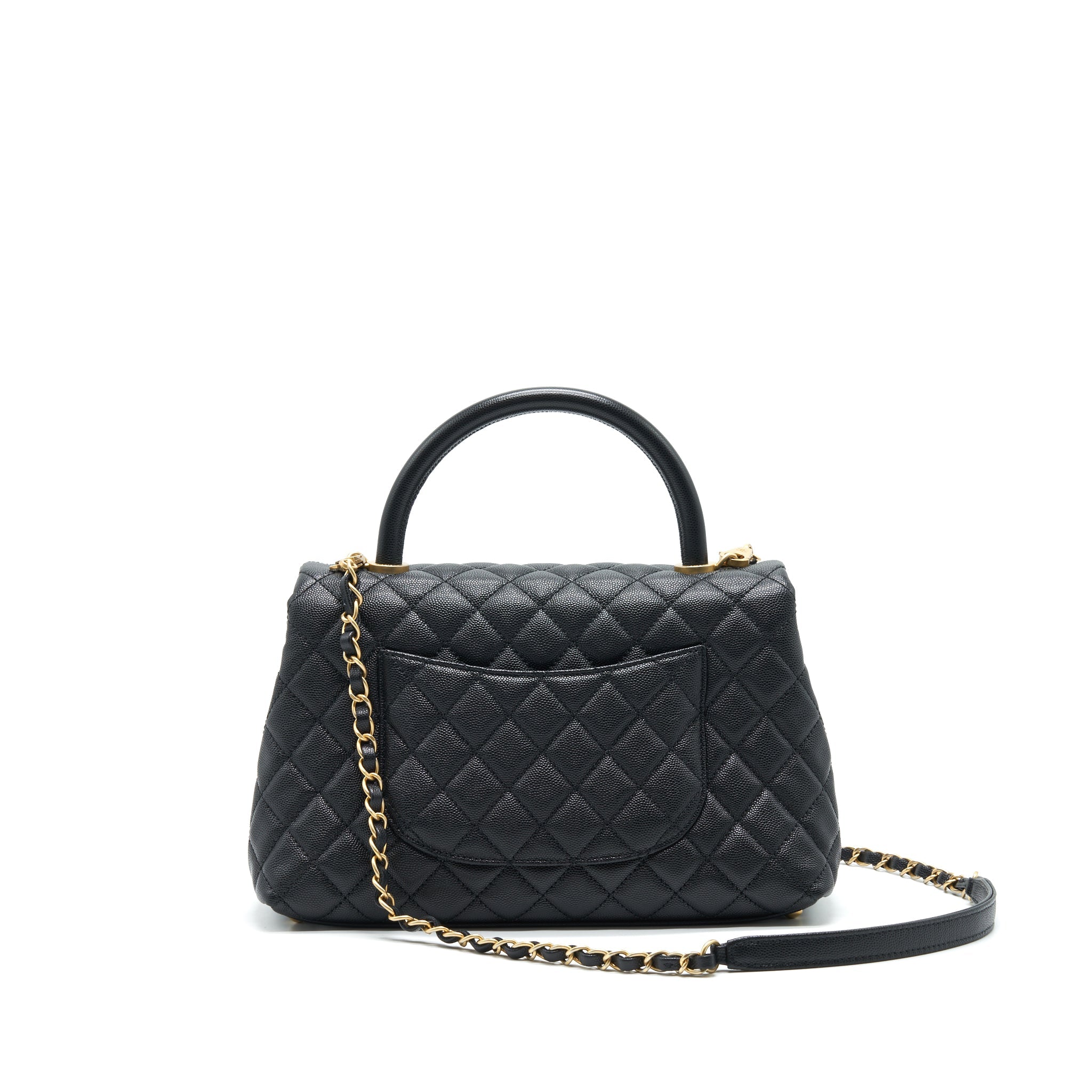 CHANEL COCO HANDLE MEDIUM IN CAVIAR BLACK