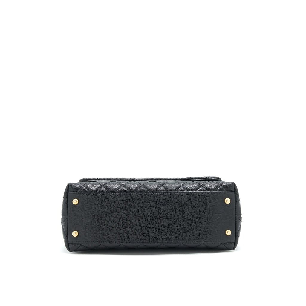 CHANEL COCO HANDLE MEDIUM IN CAVIAR BLACK