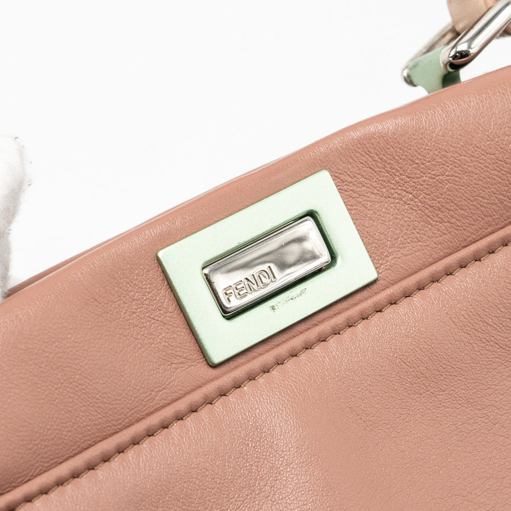 FENDI MINI PEEKABOO BAG LAMBSKIN DARK PINK SHW