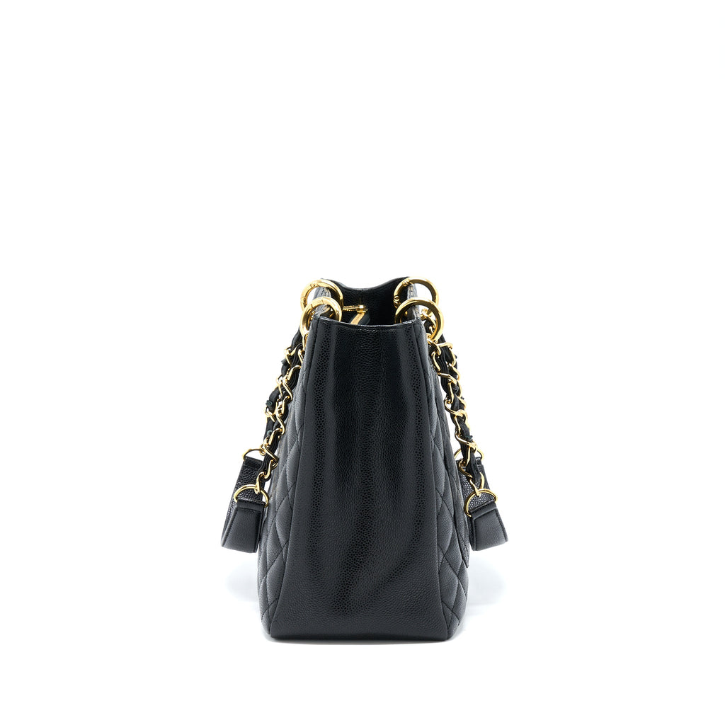 CHANEL GRAND SHOPPING TOTE BAG CAVIAR BLACK GHW