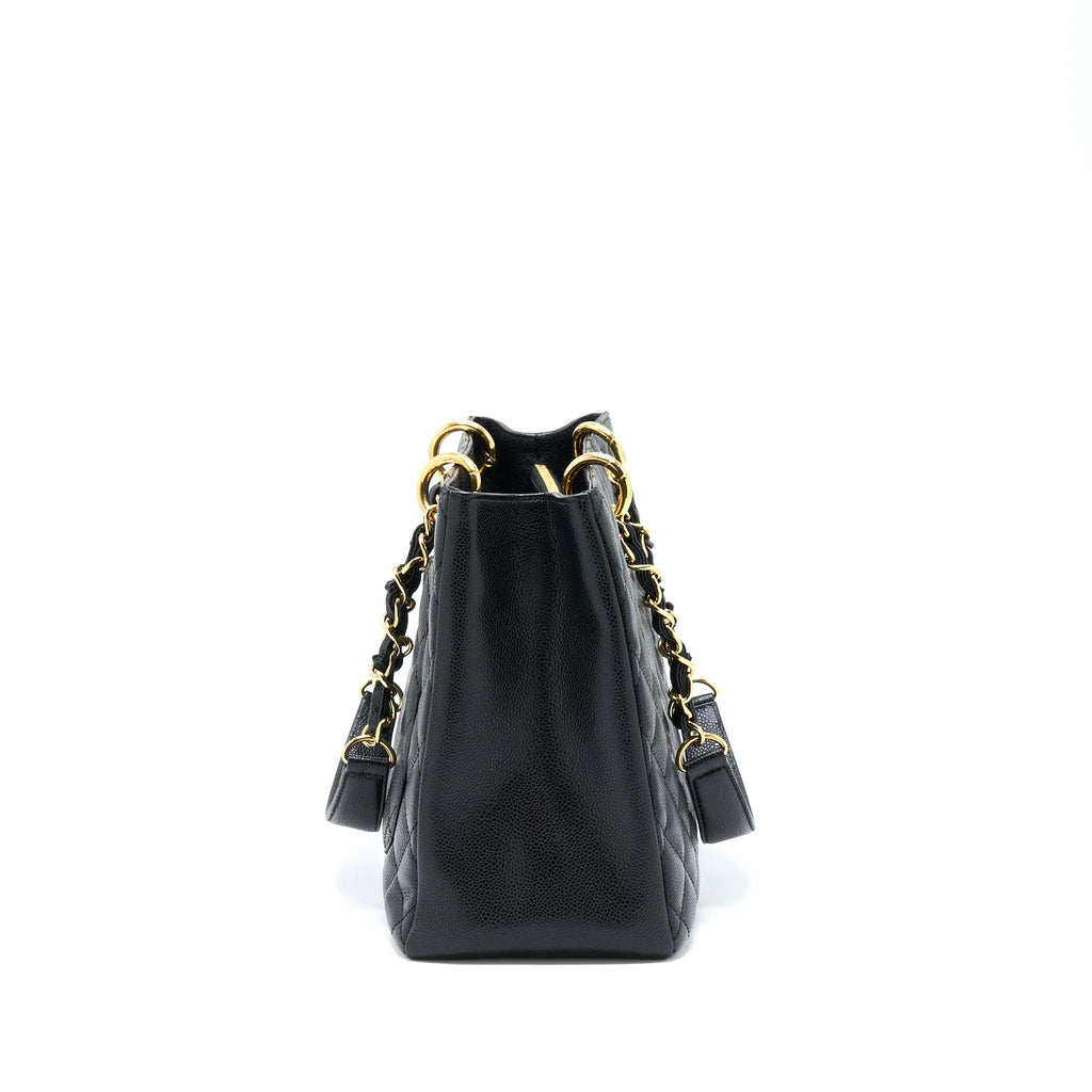 CHANEL GRAND SHOPPING TOTE BAG CAVIAR BLACK GHW