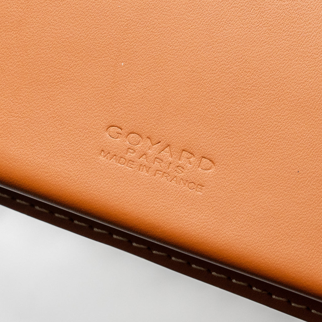 GOYARD PORTEFEUILLE ST LAMBERT LONG WALLET WITH PHONE HOLDER GOYARDLINE CANVAS / LEATHER BROWN