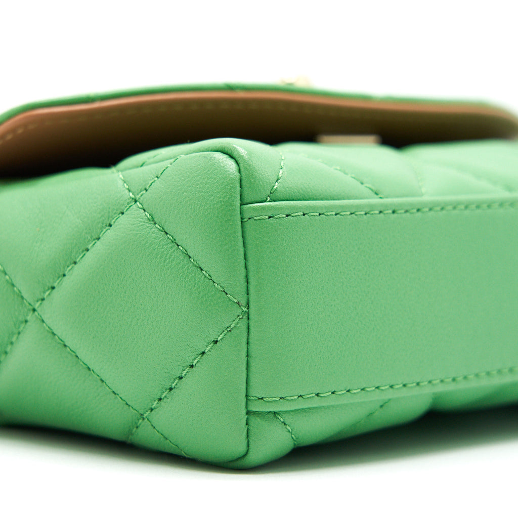 CHANEL SMALL SCARF ENTWINED CHAIN BAG GREEN