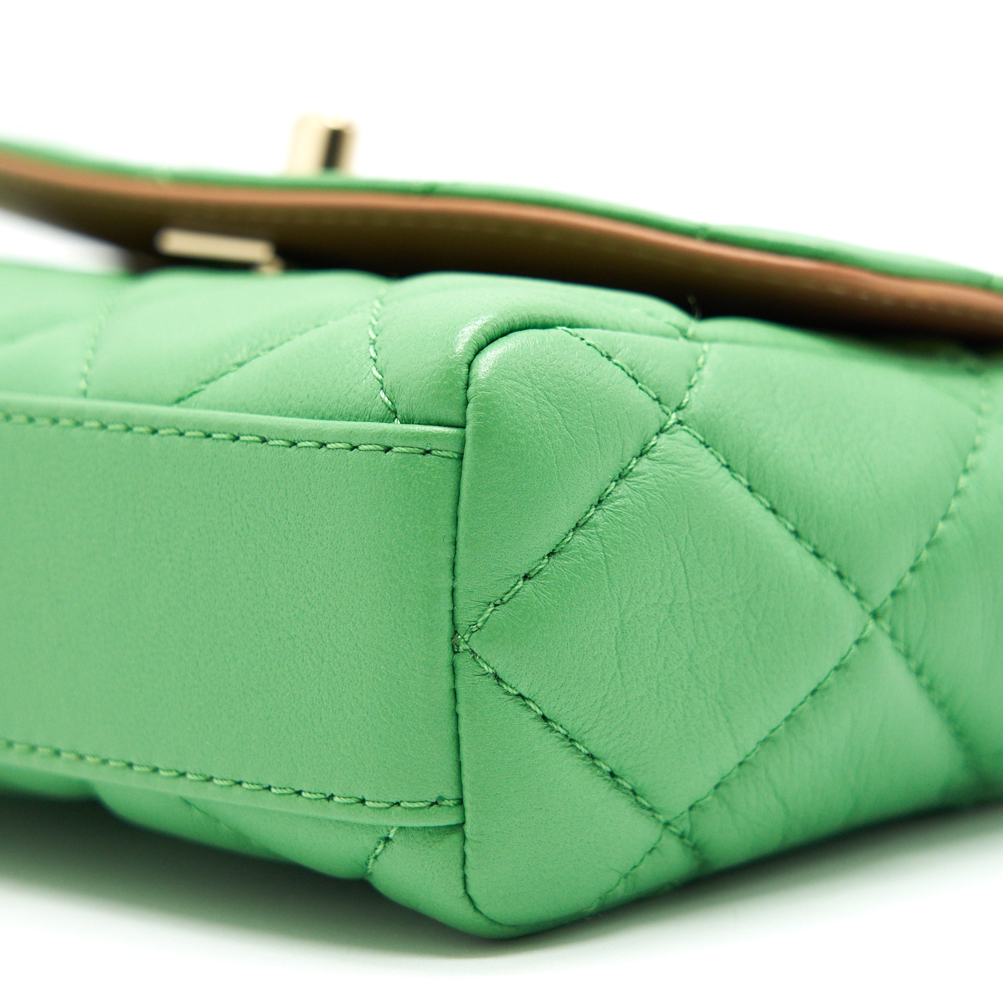 CHANEL SMALL SCARF ENTWINED CHAIN BAG GREEN