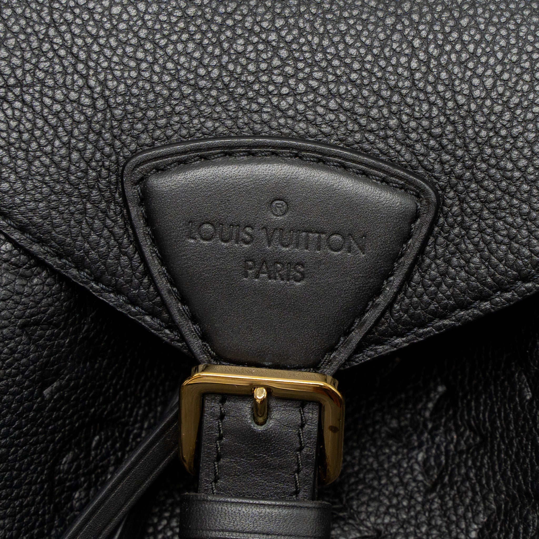 LOUIS VUITTON MONTSOURIS BACKPACK MONOGRAM EMPREINTE BLACK GHW (NEW VERSION)