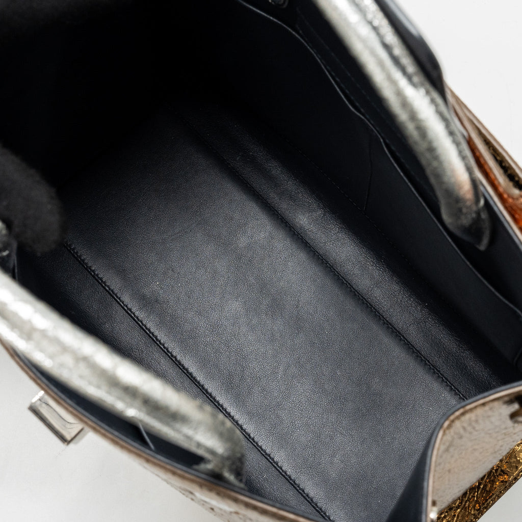 DIOR TOP HANBDLE TOTE BAG MULTICOLOUR METALLIC BRONZE / SILVER SHW