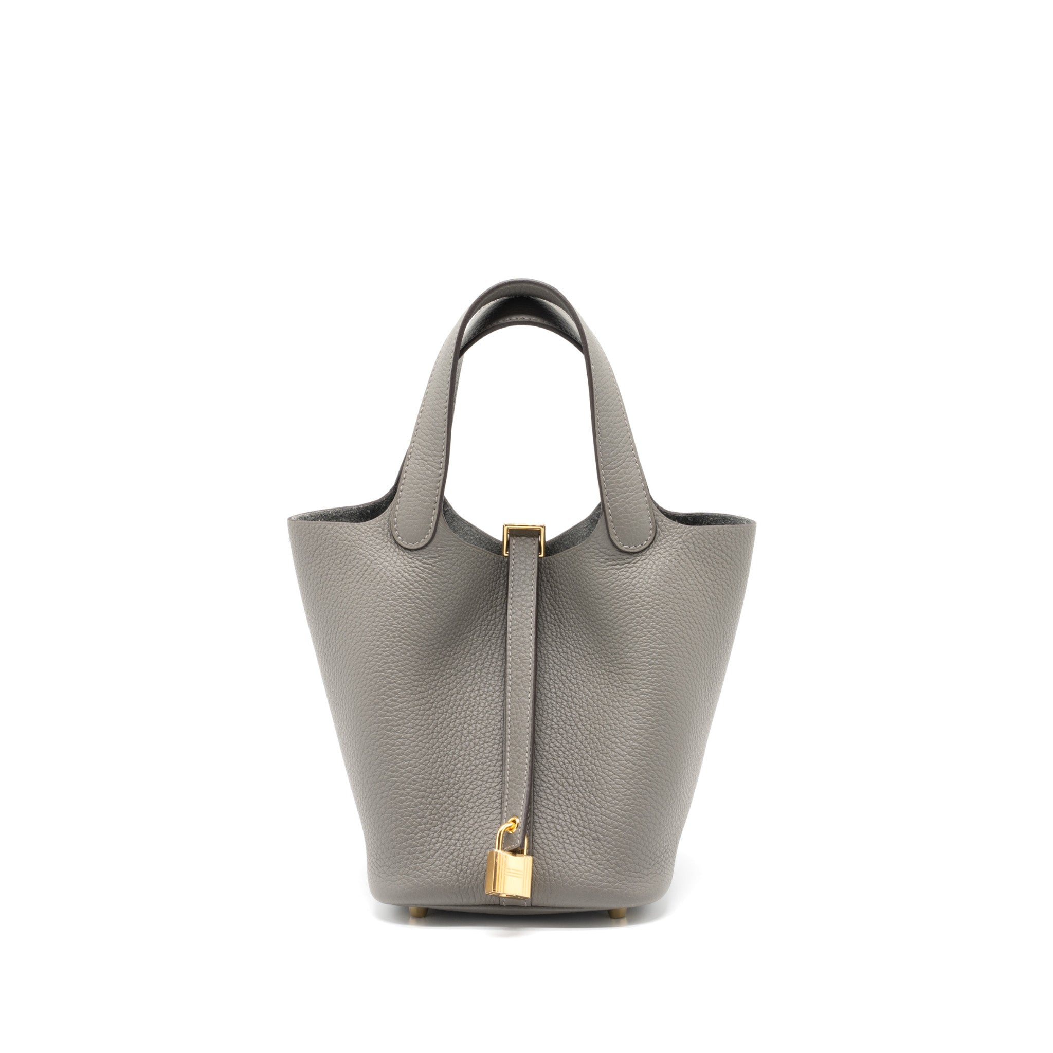 HERMES PICOTIN 18 LOCK BAG CLEMENCE 0L GRIS MEYER GHW