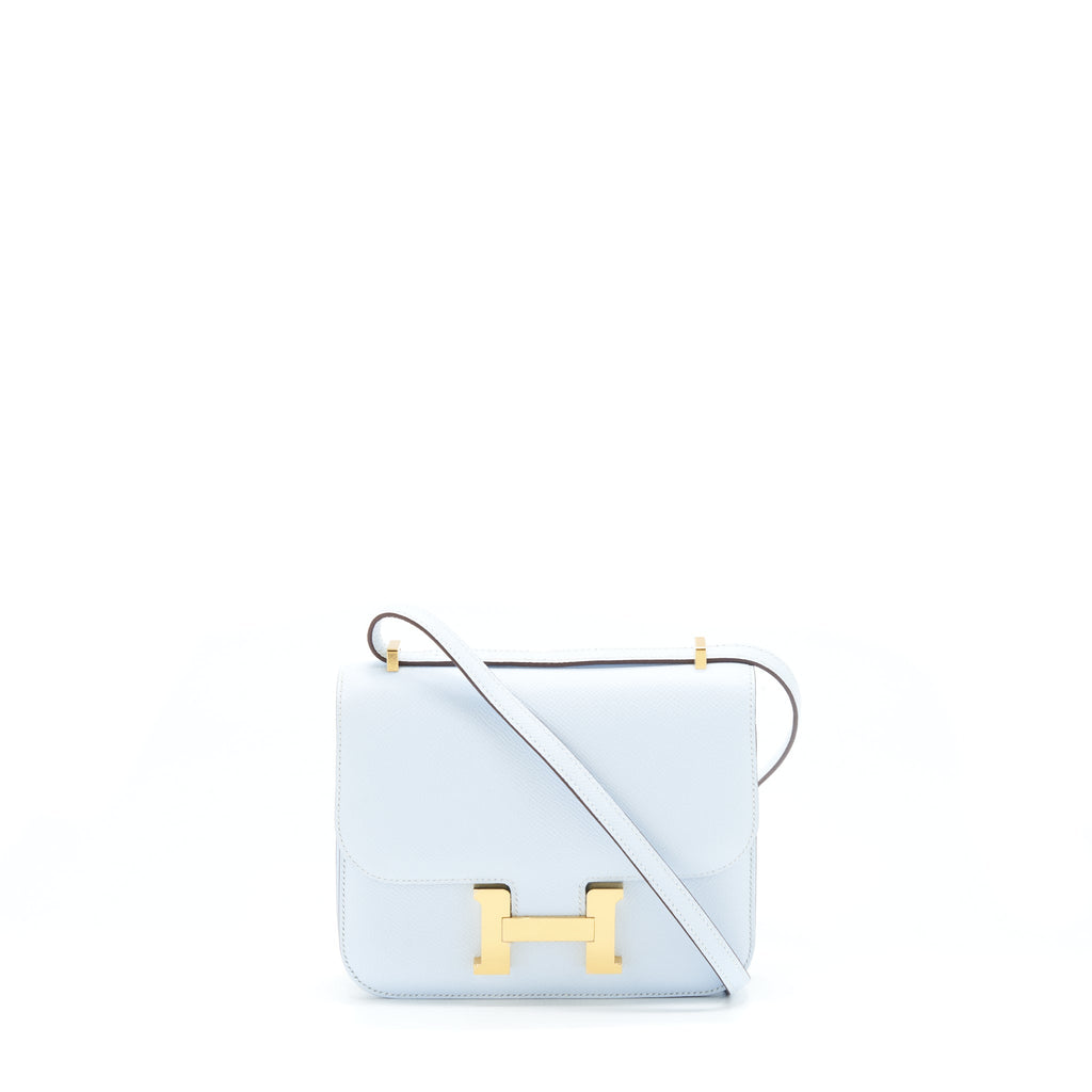 HERMES MINI CONSTANCE EPSOM BLUE BRUME GHW