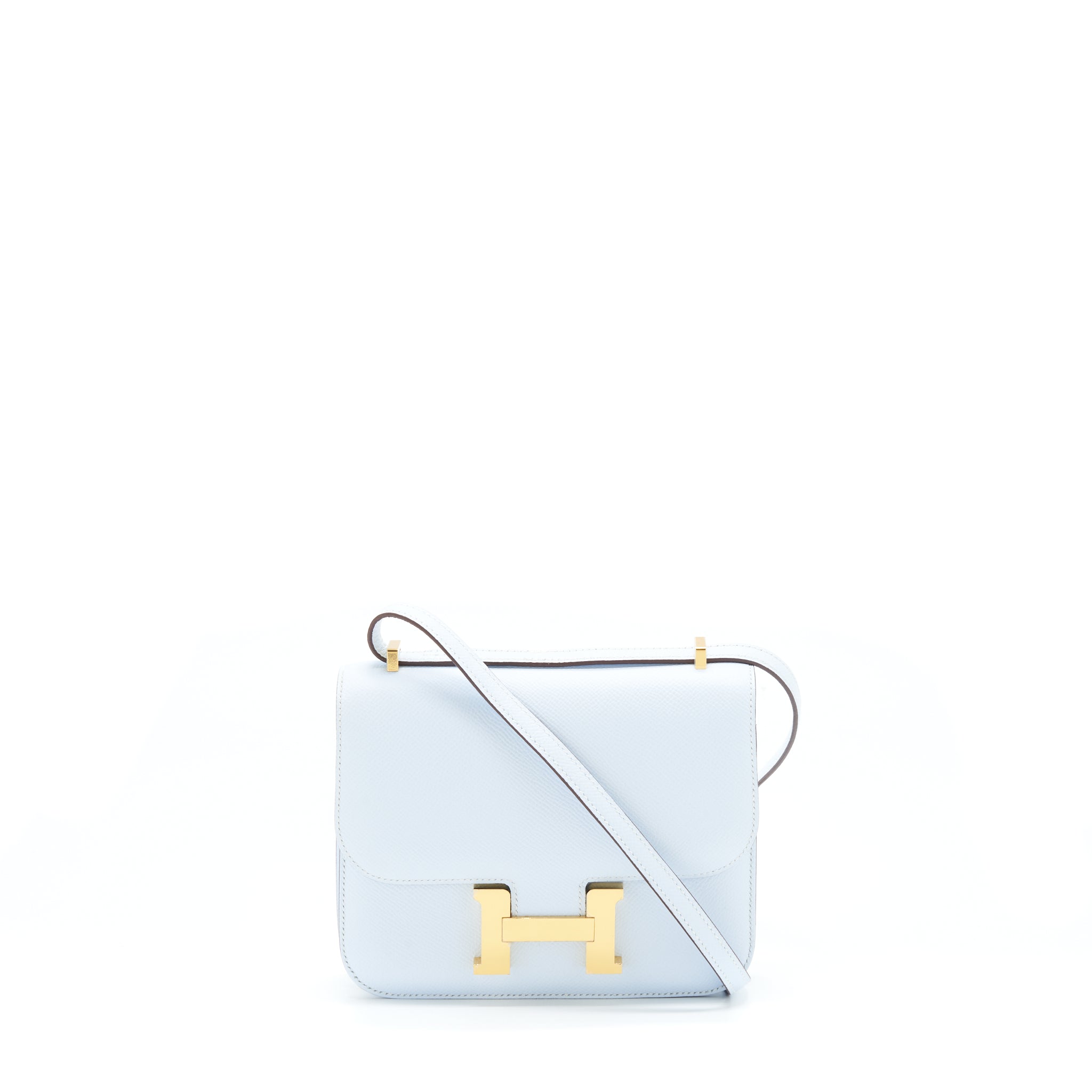 HERMES MINI CONSTANCE EPSOM BLUE BRUME GHW