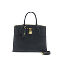 LOUIS VUITTON CITY STEAMER MM GRAINED CALFSKIN BLACK GHW