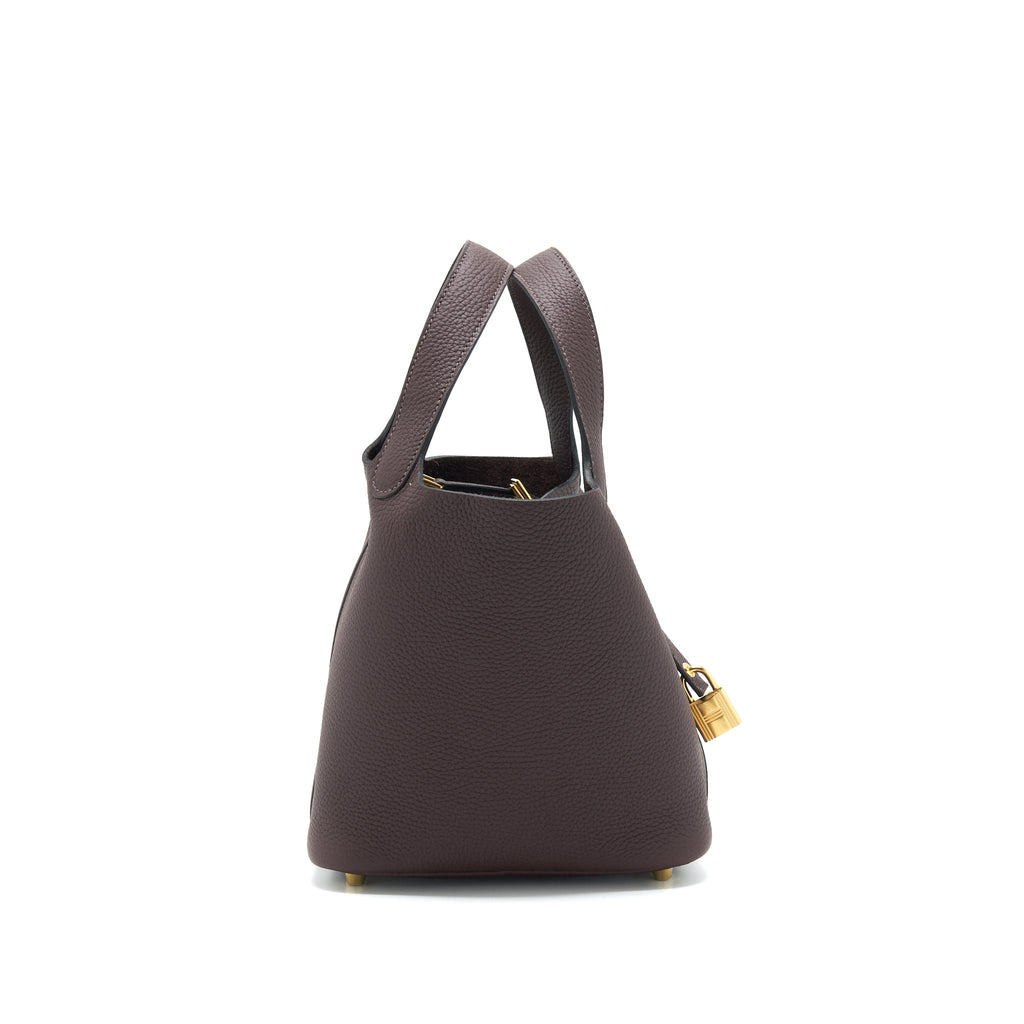 HERMES PICOTIN 18 LOCK BAG ROUGE SELLIER GHW